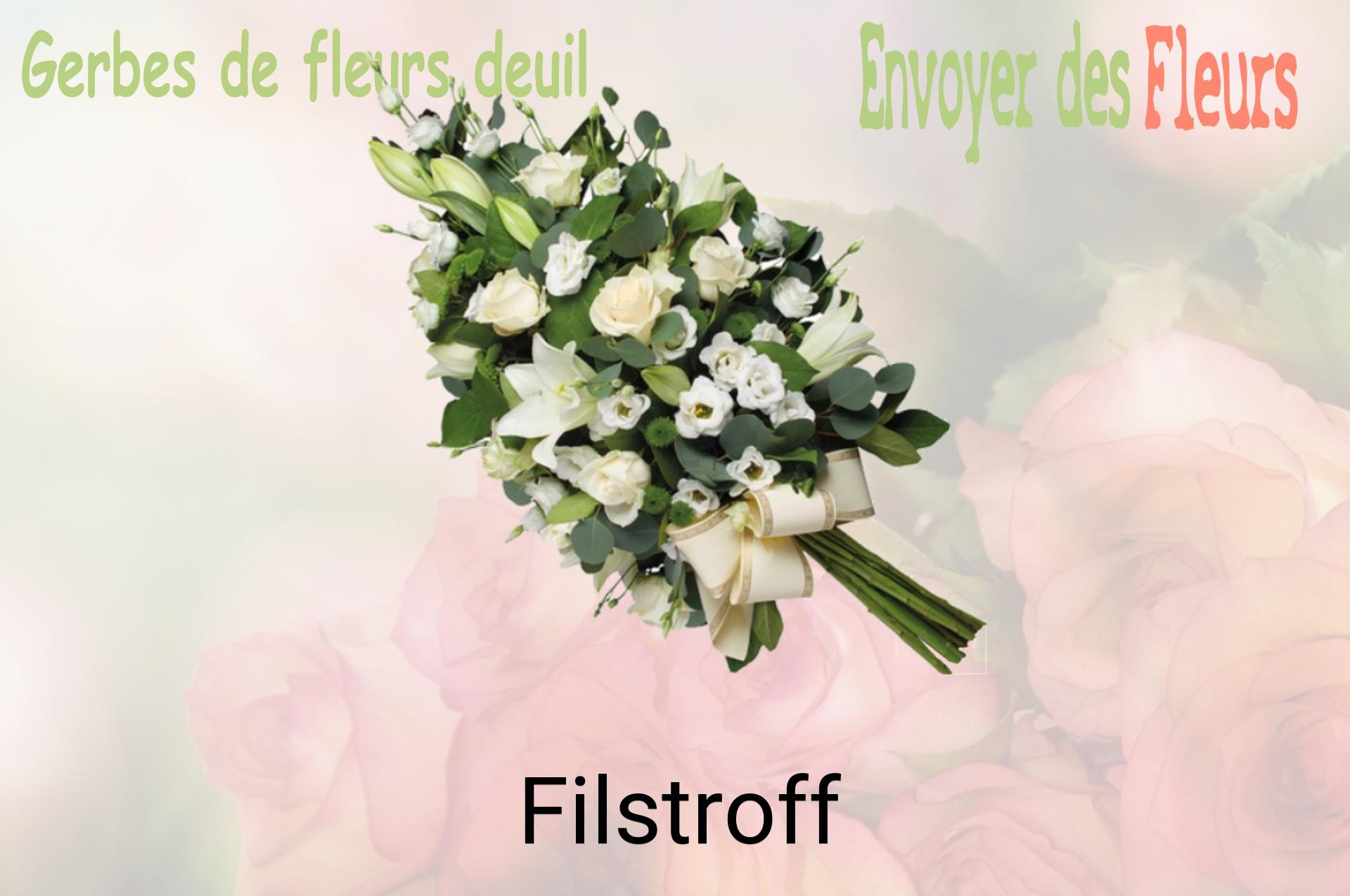 Gerbe de fleurs de deuil livrée à Filstroff